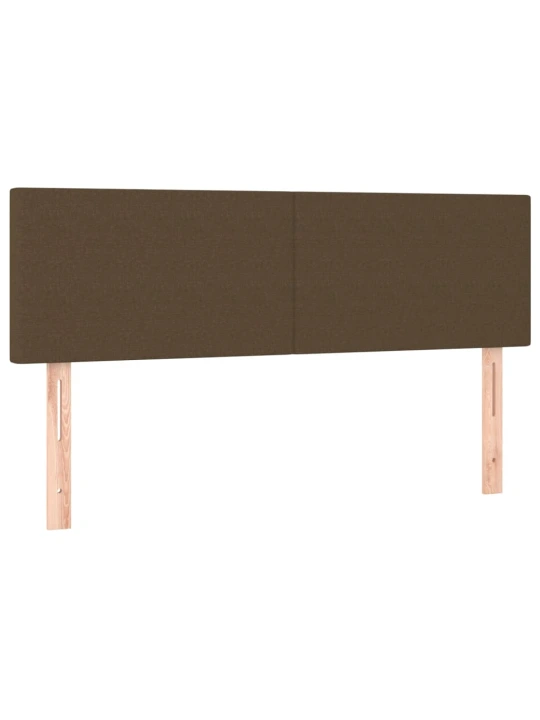Box spring postel s matrací a led tmavě hnědá 140x200 cm textil