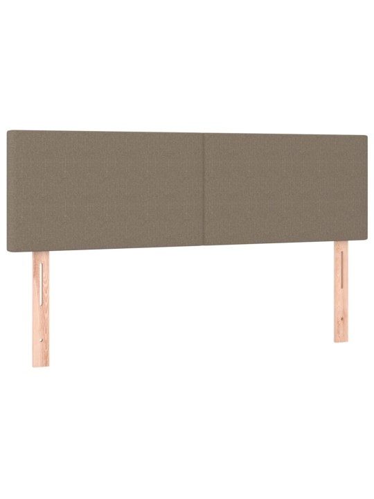 Box spring postel s matrací a LED taupe 140x200 cm textil