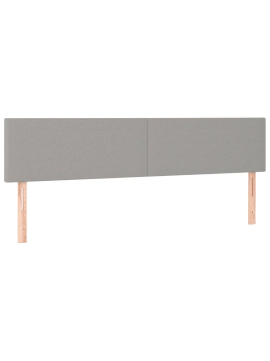 Box spring postel s matrací a LED světle šedá 180x200 cm textil