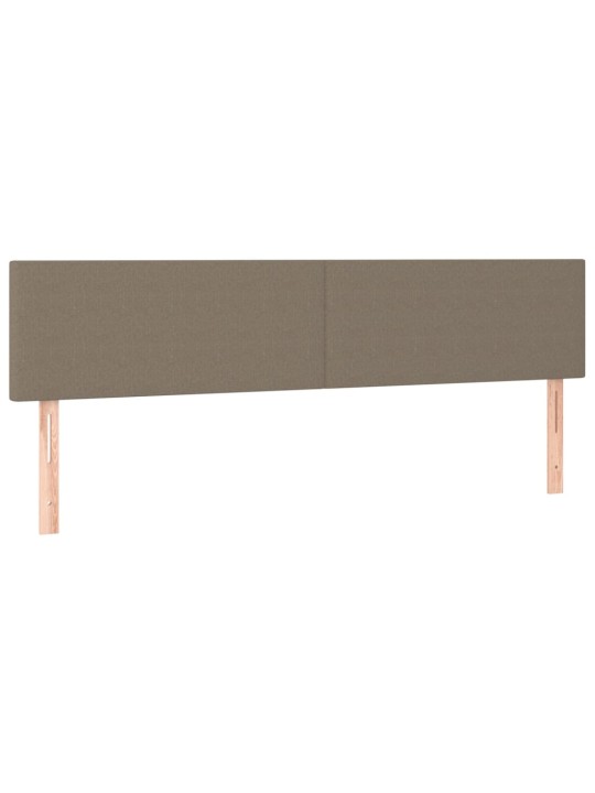 Box spring postel s matrací a LED taupe 180x200 cm textil
