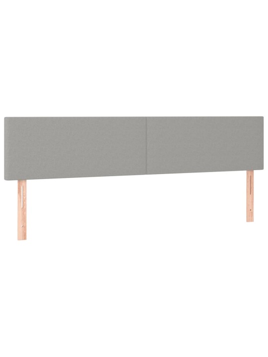 Box spring postel s matrací a LED světle šedá 200x200 cm textil