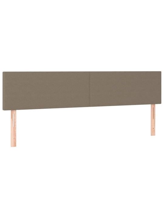 Box spring postel s matrací a LED taupe 200x200 cm textil
