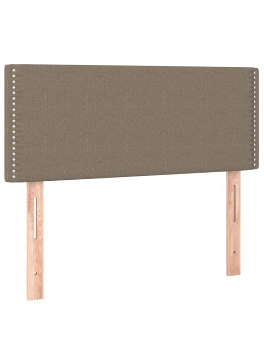Box spring postel s matrací a LED taupe 100x200 cm textil