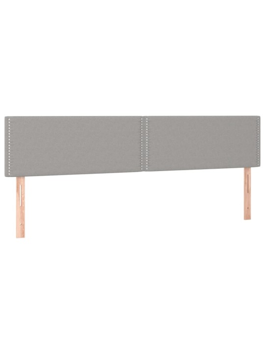 Box spring postel s matrací a LED světle šedá 160x200 cm textil