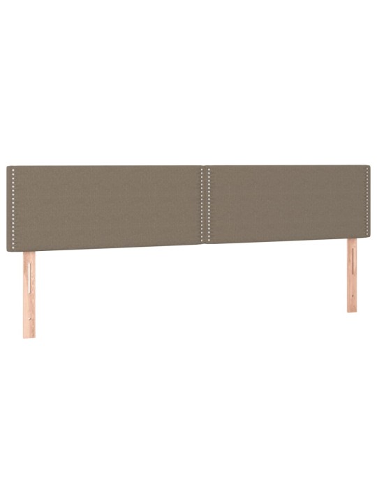 Box spring postel s matrací a LED taupe 160x200 cm textil
