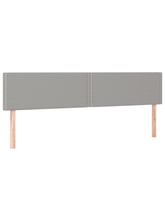 Box spring postel s matrací a LED světle šedá 180x200 cm textil