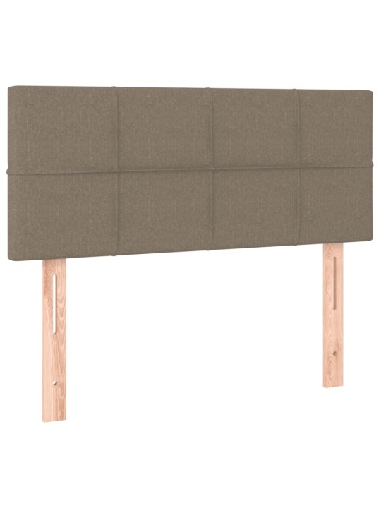 Box spring postel s matrací a LED taupe 100x200 cm textil