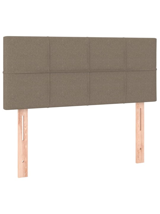 Box spring postel s matrací a LED taupe 120 x 200 cm textil