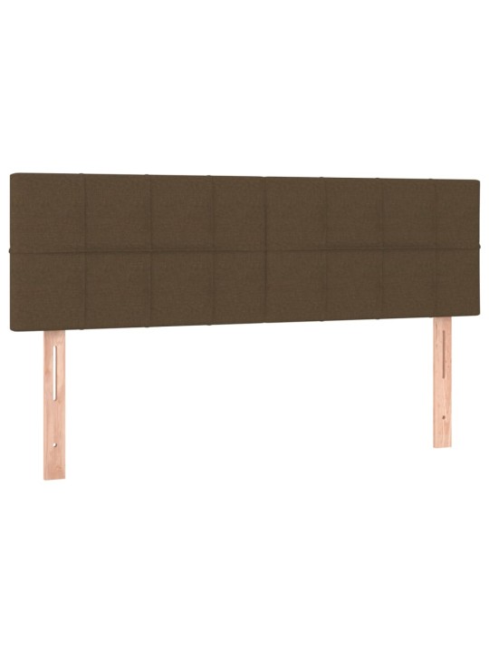 Box spring postel s matrací a LED tmavě hnědá 140x190 cm textil