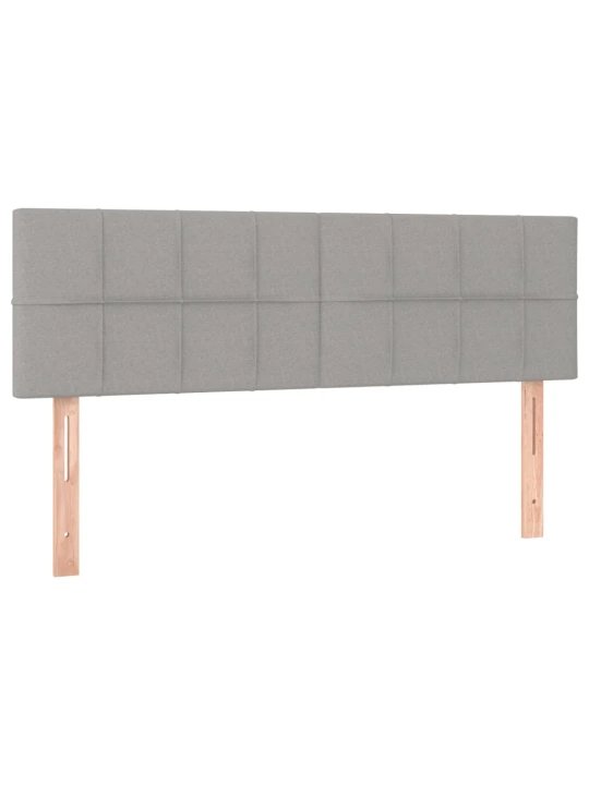 Box spring postel s matrací a LED světle šedá 140x200 cm textil
