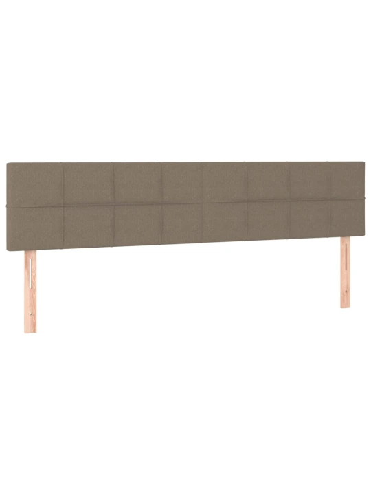 Box spring postel s matrací a LED taupe 180x200 cm textil