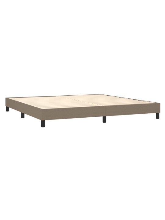 Box spring postel s matrací a LED taupe 200x200 cm textil