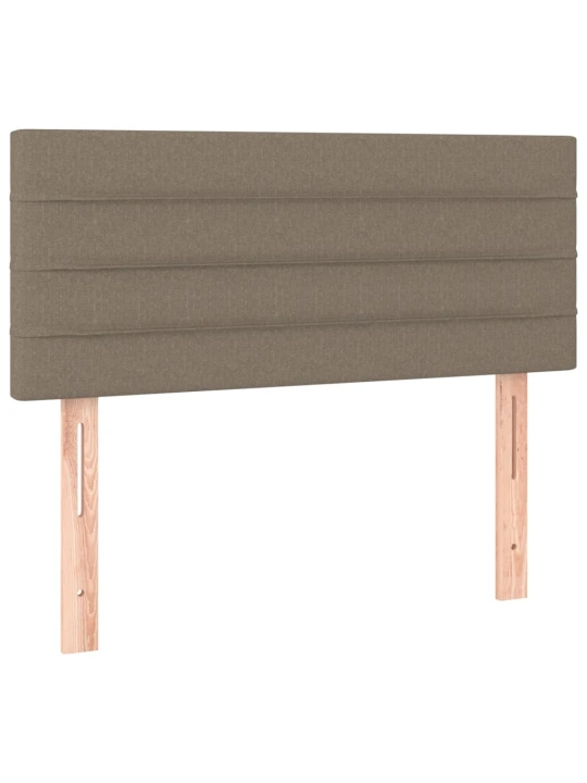 Box spring postel s matrací a LED taupe 100x200 cm textil