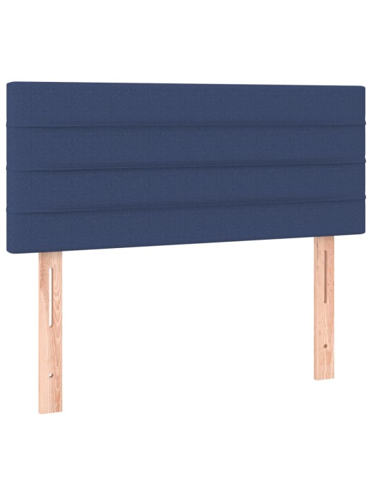 Box spring postel s matrací a LED modrá 100x200 cm textil