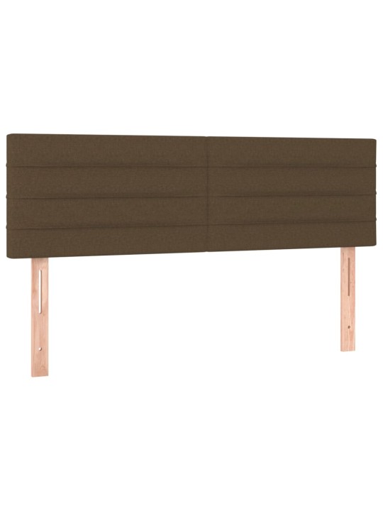 Box spring postel s matrací a LED tmavě hnědá 140x190 cm textil