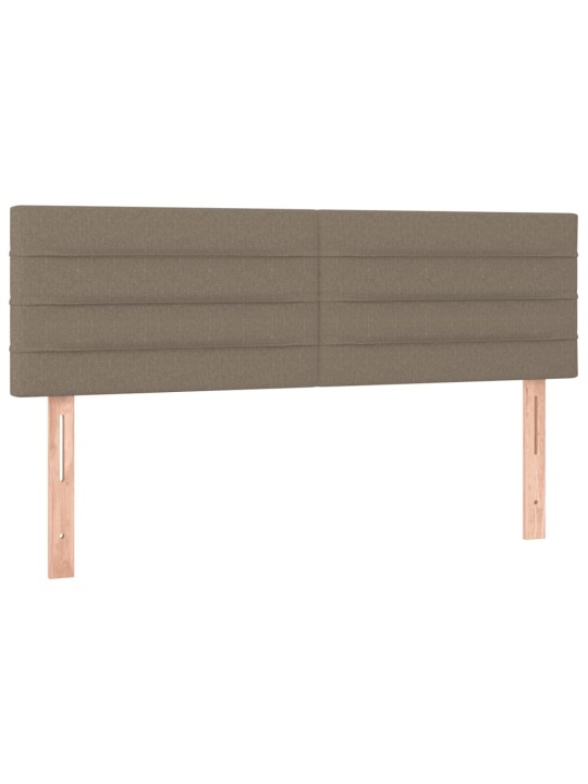 Box spring postel s matrací a LED taupe 140x190 cm textil