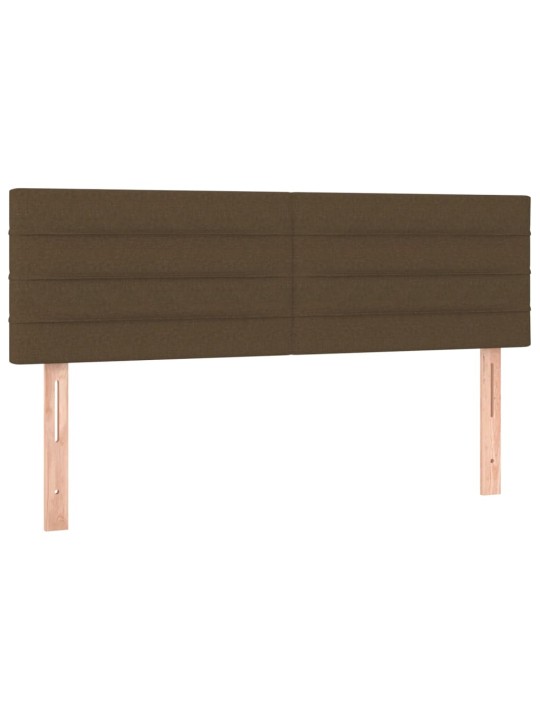 Box spring postel s matrací a LED tmavě hnědá 140x200 cm textil
