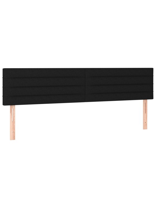 Box spring postel s matrací a LED černá 180x200 cm textil