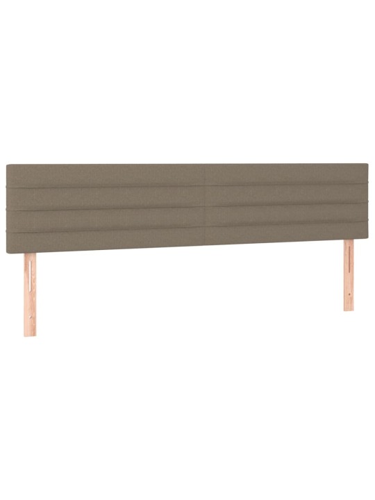 Box spring postel s matrací a LED taupe 200x200 cm textil