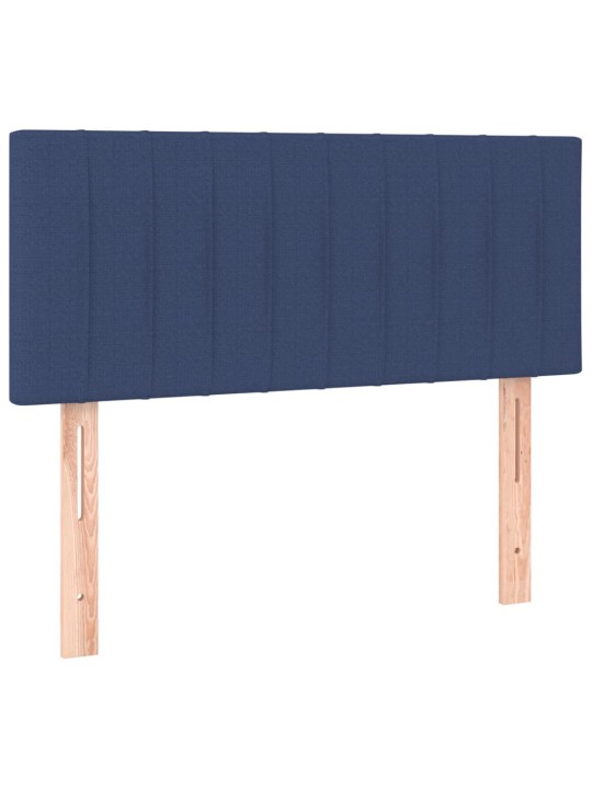 Box spring postel s matrací a LED modrá 100x200 cm textil