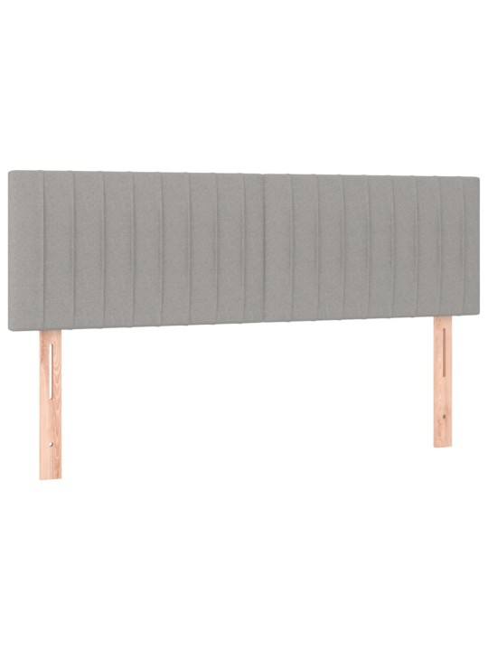 Box spring postel s matrací a LED světle šedá 140x190 cm textil