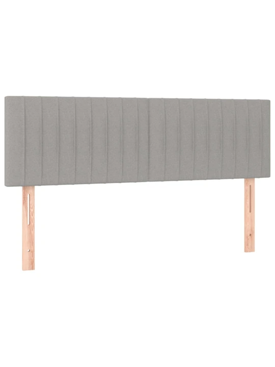 Box spring postel s matrací a LED světle šedá 140x200 cm textil