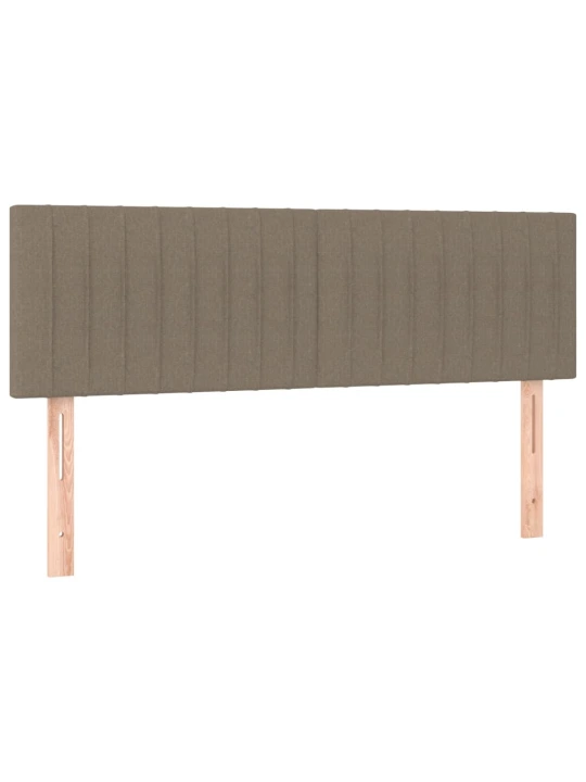 Box spring postel s matrací a LED taupe 140x200 cm textil