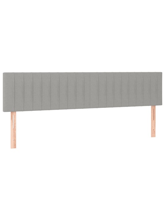 Box spring postel s matrací a LED světle šedá 160x200 cm textil