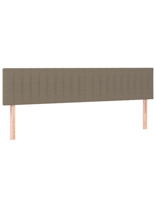 Box spring postel s matrací a LED taupe 180x200 cm textil