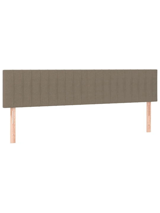 Box spring postel s matrací a LED taupe 180x200 cm textil