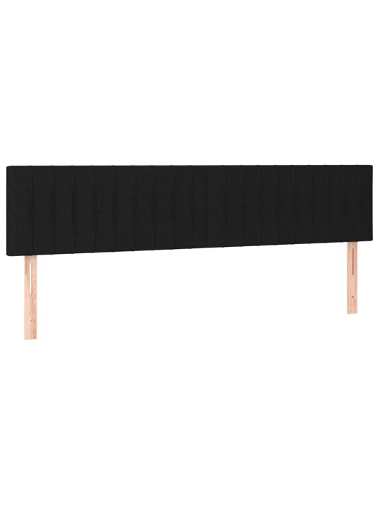 Box spring postel s matrací a LED černá 200x200 cm textil