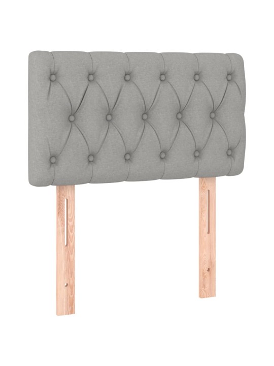 Box spring postel s matrací a LED světle šedá 80x200 cm textil