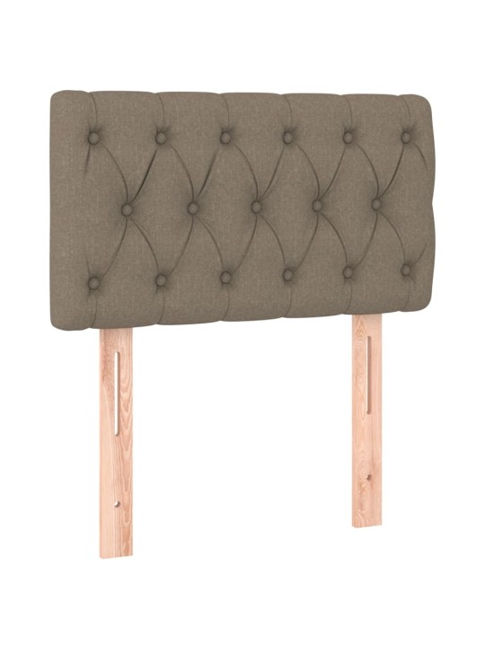 Box spring postel s matrací a led taupe 80 x 200 cm textil