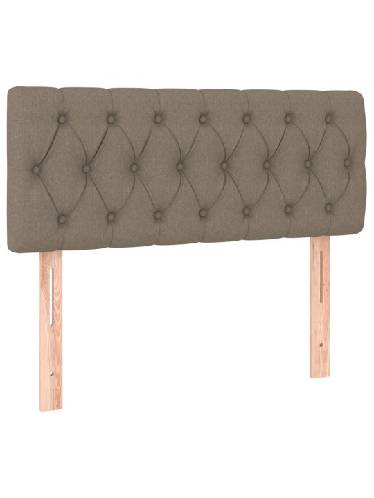 Box spring postel s matrací a LED taupe 90x200 cm textil