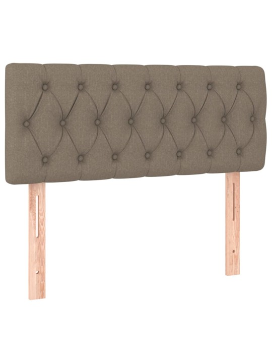 Box spring postel s matrací a LED taupe 100x200 cm textil