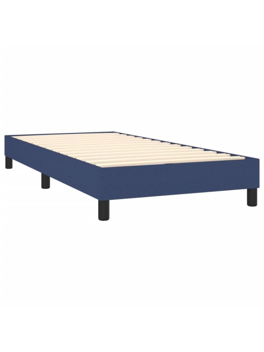 Box spring postel s matrací a LED modrá 100x200 cm textil