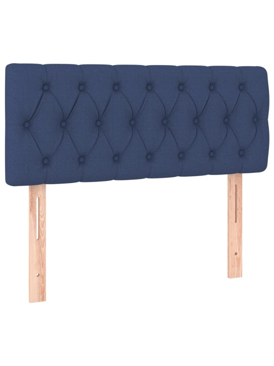 Box spring postel s matrací a LED modrá 120 x 200 cm textil
