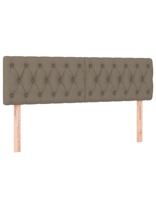 Box spring postel s matrací a led taupe 140x190 cm textil