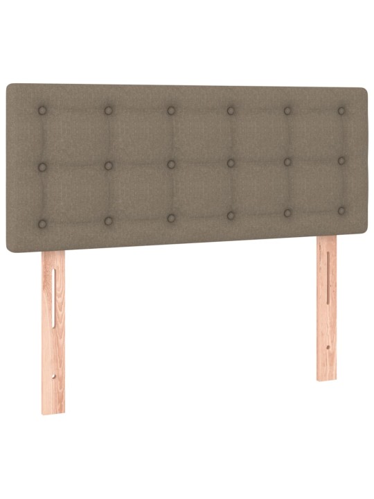 Box spring postel s matrací a LED taupe 100x200 cm textil