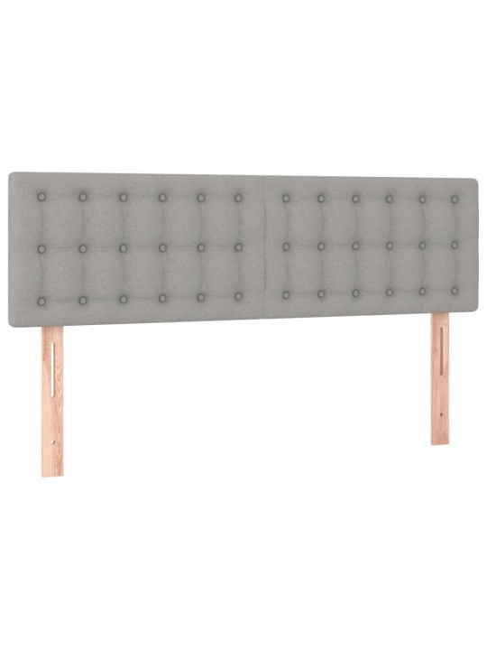 Box spring postel s matrací a LED světle šedá 140x190 cm textil