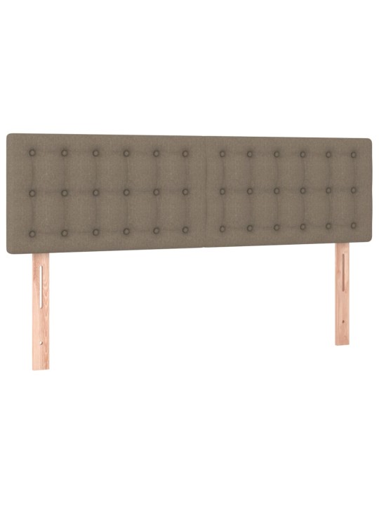 Box spring postel s matrací a LED taupe 140x200 cm textil