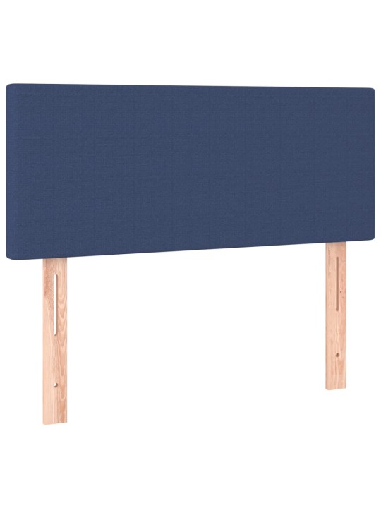Box spring postel s matrací a LED modrá 100x200 cm textil