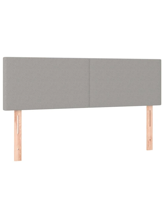 Box spring postel s matrací a LED světle šedá 140x190 cm textil