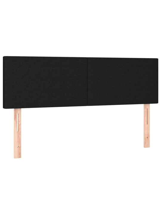 Box spring postel s matrací a LED černá 140x200 cm textil