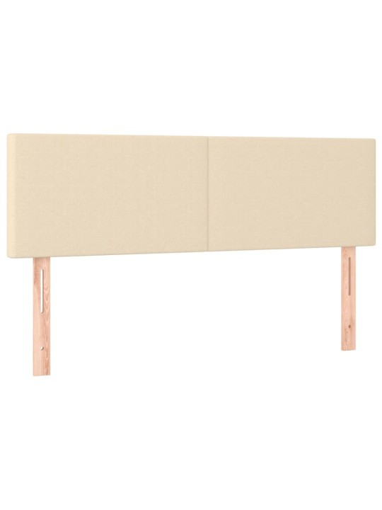 Box spring postel s matrací a led krémová 140x200 cm textil