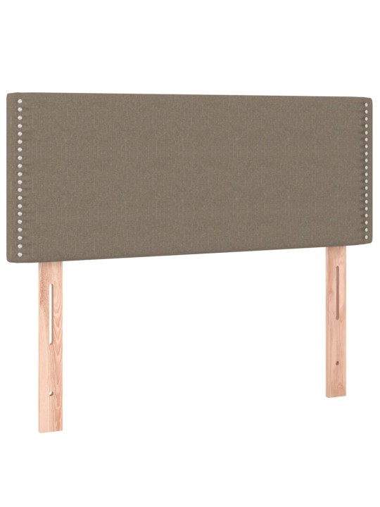 Box spring postel s matrací a LED taupe 100x200 cm textil