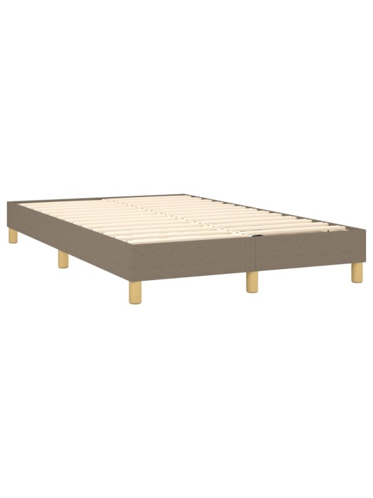 Box spring postel s matrací a LED taupe 120 x 200 cm textil