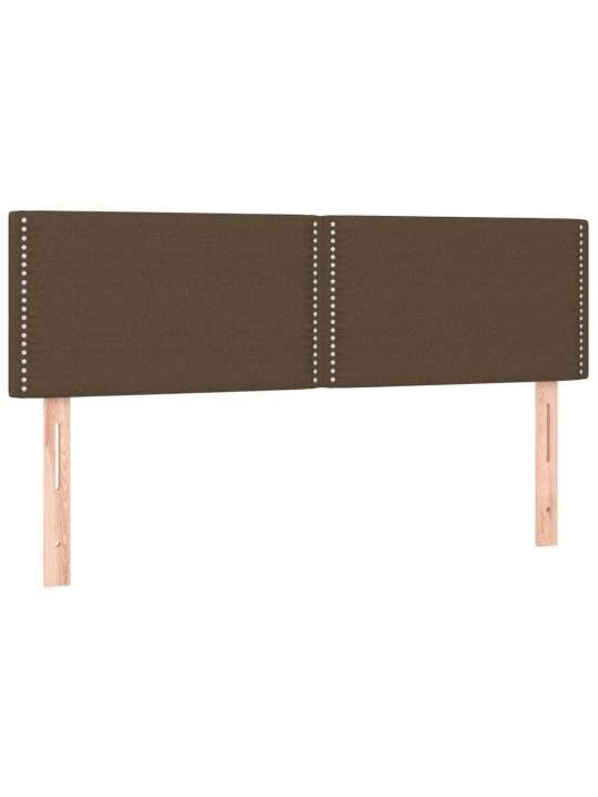 Box spring postel s matrací a LED tmavě hnědá 140x200 cm textil