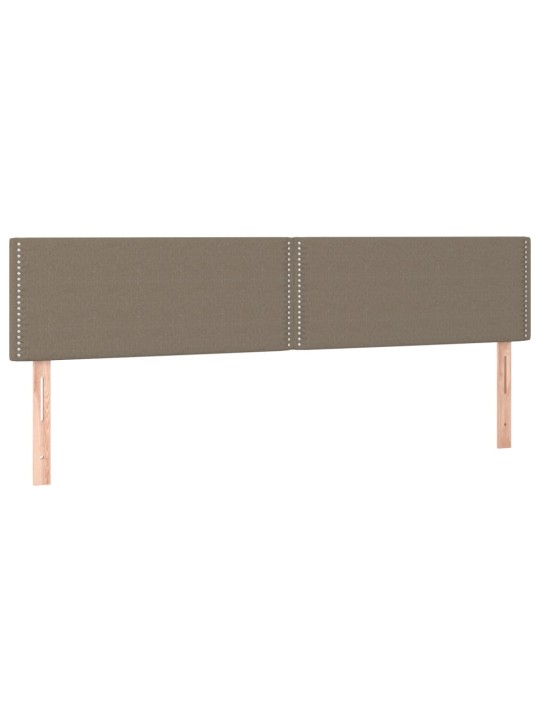 Box spring postel s matrací a LED taupe 180x200 cm textil