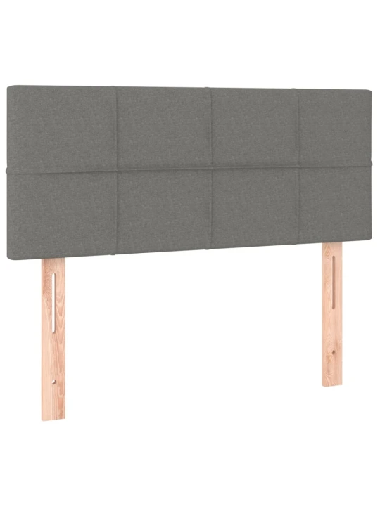 Box spring postel s matrací a LED tmavě šedá 90x190 cm textil